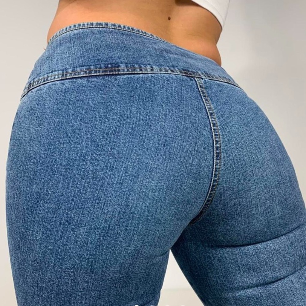 Y2K VINTAGE GEMS EMBROIDERY LIGHT WASH FLARED BOOTCUT WIDE LEG JEANS